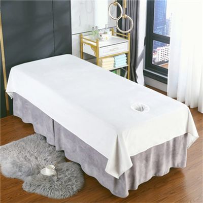 Cotton SPA Massage Couch Cover with Face Hole Massage Table Cloth Solid Color Beauty Salon Spa Sheet Bed Sheet Cover Beauty Couch Cover for Massage Tables Bed Treatment-D 31x79inch(80x200cm)