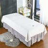Cotton SPA Massage Couch Cover with Face Hole Massage Table Cloth Solid Color Beauty Salon Spa Sheet Bed Sheet Cover Beauty Couch Cover for Massage Tables Bed Treatment-D 31x79inch(80x200cm) view 1