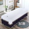 Cotton Spa Massage Treatment Table Bed Cover with Face Hole Salon Bed Sheet Solid Color Massage Table Sheet Beauty Salon Spa Sheet for Massage Bed-F 31x79inch(80x200cm) view 1