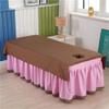 Cotton Massage Table Cloth with Face Hole Massage Table Cover Sheet Solid Color Salon Couch Sheet Spa Massage Treatment Table Bed Cover for Massage Bed-E 39x79inch(100x200cm) view 1