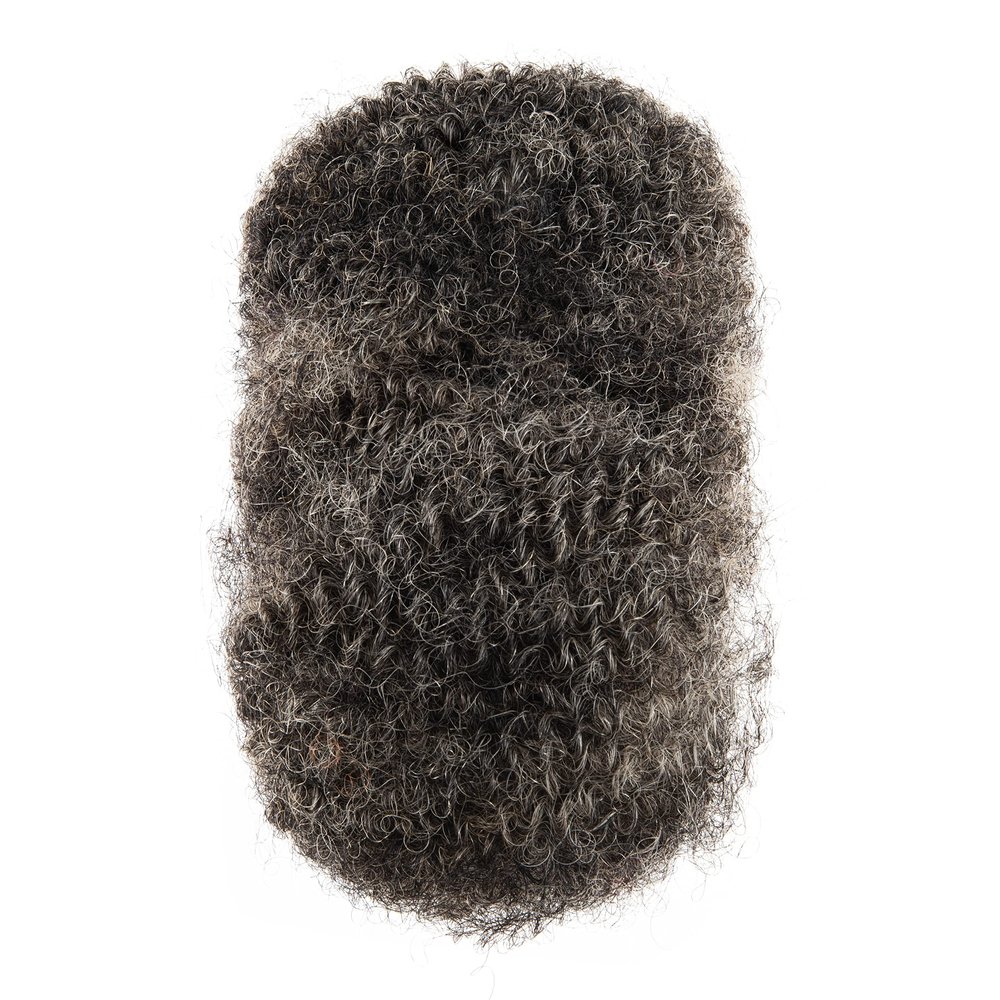 Linkmai Afro Bulk 100% Natural Human Hair,Salt & Pepper, 8Inch, 30g/1OZ for Braids, Loc Fix, Bulking Dreadlock Extensions & Twisting Knot & DIY Your Own Style