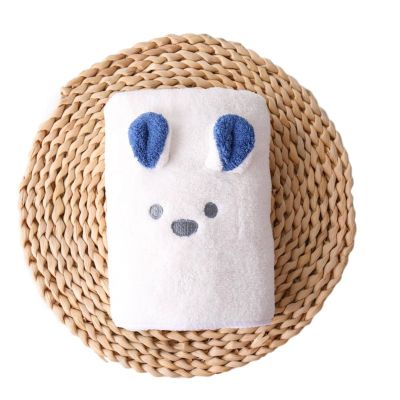Cartoon Rabbit Ears Hair-Drying Cap Micron Yarn Triangular Binder Shower Cap Coral Fleece Absorbent Hair Drying Towel