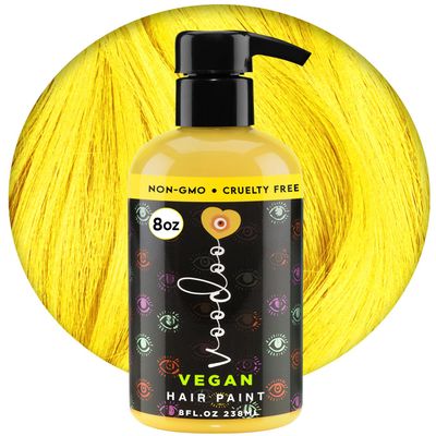 MOEHAIR Voodoo Yellow Hair Dye Semi-Permanent Hair Dye, Vegan Formula,8 Oz