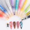 Nail Art Graffiti Pen Set 12Pcs Waterproof Drawing Marker Pen For Nails Neon Enamels Black White Quick Dry Nail Art Painting Pen DIY Abstract Lines Pen for Nail Art Nail Salon Supplies view 3