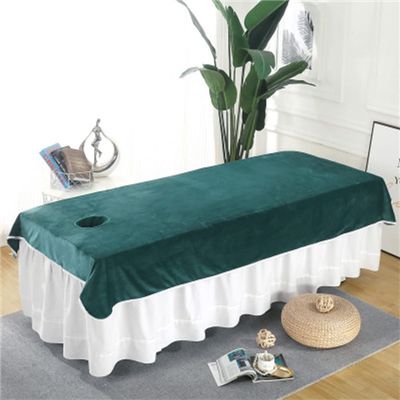 Darley Beauty Salon Massage Cover with Face Hole Beauty Massage SPA Couch Cover Solid Color Beauty Salon Spa Sheet Massage Table Cloth Salon Bed Sheet SPA Massage Couch Cover-D 47x87inch(120x220cm)