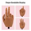 Practice Hand for Acrylic Nails with Stand Bracket, Silicone Fake Hands to Practice Fake Nails Mannequin Hand for Nails Practice and Nail Art Single Right Hand Color 4# view 2