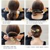 Delicate Shining Flowers Hair Bun Maker with Scrunchies - Elegant Curler for Women and Girls (Style 4) view 3