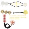 Delicate Shining Flowers Hair Bun Maker with Scrunchies - Elegant Curler for Women and Girls (Style 4) view 4