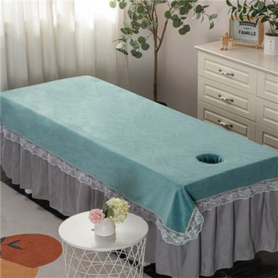Bed Sheet Cover All-round Wrap SPA Massage Couch Cover Fully Wrap Around Sides Beauty Salon Spa Massage Table Cloth Pure Color Beauty Salon Spa Sheet Waterproof With Breathing Hole-K 33x79inch(85x200c