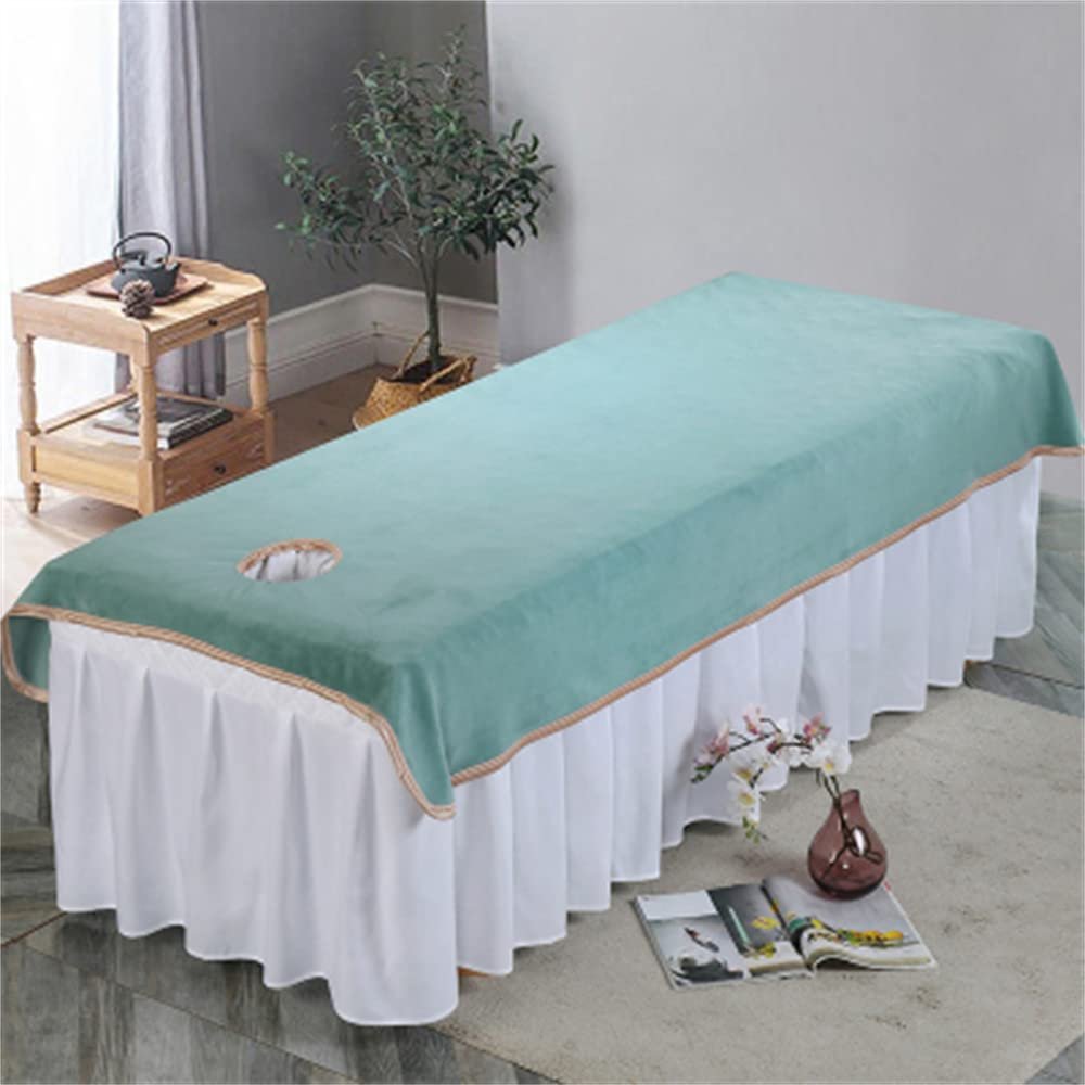 Darley Massage Fitted Sheet with Face Hole Soft Massage Table Cover Sheet Washable Salon Bed Sheet Cover SPA Massage Table Cover for Massage Bed-C 31x79inch(80x200cm)