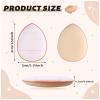 WishLotus 6Pc Mini Finger Powder Puff, Drop-Shaped Makeup Sponges for Foundation, Reusable Loose Powder Puffs with Small Case for Women&Girls and Makeup Setting Wet & Dry(Black+Pink view 2