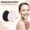 WishLotus 6Pc Mini Finger Powder Puff, Drop-Shaped Makeup Sponges for Foundation, Reusable Loose Powder Puffs with Small Case for Women&Girls and Makeup Setting Wet & Dry(Black+Pink view 3
