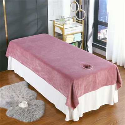 Cotton SPA Massage Couch Cover with Face Hole Massage Table Cloth Solid Color Beauty Salon Spa Sheet Bed Sheet Cover Beauty Couch Cover for Massage Tables Bed Treatment-B 31x79inch(80x200cm)