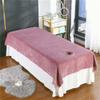 Cotton SPA Massage Couch Cover with Face Hole Massage Table Cloth Solid Color Beauty Salon Spa Sheet Bed Sheet Cover Beauty Couch Cover for Massage Tables Bed Treatment-B 31x79inch(80x200cm) view 1