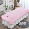 Cotton Spa Massage Treatment Table Bed Cover with Face Hole Salon Bed Sheet Solid Color Massage Table Sheet Beauty Salon Spa Sheet for Massage Bed-B 31x79inch(80x200cm) view 1