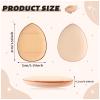 WishLotus 6Pc Mini Finger Powder Puff, Drop-Shaped Makeup Sponges for Foundation, Reusable Loose Powder Puffs with Small Case for Women&Girls and Makeup Setting Wet & Dry(Blue+Nude) view 2