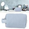 Travel Makeup Bag, Blue Fashionable Cute PU Leather Portable Zipper Toiletry Handbags Purses Cosmetic Bag for Women Girls view 4