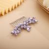 Chargances Bride Wedding Rhinestone Hair Comb Purple Crystal Hair Side Comb Fashion Handmade Headpiece Bridal Hair Accessories for Wedding Prom Flower Girl (Purple) view 3