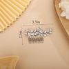 Chargances Bride Wedding Rhinestone Hair Comb Purple Crystal Hair Side Comb Fashion Handmade Headpiece Bridal Hair Accessories for Wedding Prom Flower Girl (Purple) view 4