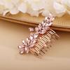 Chargances Bride Wedding Rhinestone Hair Comb Pink Crystal Hair Side Comb Fashion Handmade Headpiece Bridal Hair Accessories for Wedding Prom Flower Girl (Pink) view 1