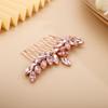 Chargances Bride Wedding Rhinestone Hair Comb Pink Crystal Hair Side Comb Fashion Handmade Headpiece Bridal Hair Accessories for Wedding Prom Flower Girl (Pink) view 3