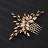 Teyglen Women's Dainty Rhinestones Hair Comb - Luxurious Bridal Accessory with Shiny Rhinestones for Brides and Girls (Champagne) view 3