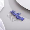 Chargances Bride Wedding Rhinestone Hair Comb Royal Blue Crystal Hair Side Comb Fashion Handmade Headpiece Bridal Hair Accessories for Wedding Prom Flower Girl (Royal Blue) view 4