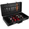 Barber Carrying Case, Barber Beauty Salon Tool Kits Storage, Portable Travel Carry Case Hairdresser for Hair Stylist Pet Groomer, Barber Travel Organizer Tool Box Shears Clippers Trimmers Case Lock view 1
