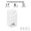 Jaugufiy Metal Makeup Brush Holder Organizer Pen Holder Compartments Multi-Purpose Cosmetics Brushes Storage Box , Beauty Tools, Pencil (White) view 3