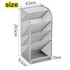 Jaugufiy Metal Makeup Brush Holder Organizer Pen Holder Compartments Multi-Purpose Cosmetics Brushes Storage Box , Beauty Tools, Pencil (Silver) view 2