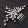 Teyglen Handmade Bridal Hair Comb with Rhinestones and Crystals - Blue, Black, Red, Silver Headpiece for Women and Girls view 3