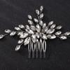 Teyglen Handmade Bridal Hair Comb with Rhinestones and Crystals - Blue, Black, Red, Silver Headpiece for Women and Girls view 4