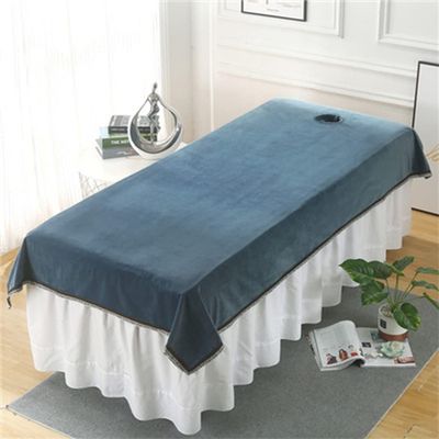 Massage Table Cover Sheet with Face Hole Massage Sheet Cover Solid Color Beauty Salon Spa Sheet Beauty Couch Cover for Massage Tables Bed Treatment-B 31x79inch(80x200cm)