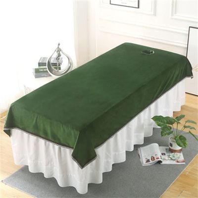 Massage Table Cover Sheet with Face Hole Massage Sheet Cover Solid Color Beauty Salon Spa Sheet Beauty Couch Cover for Massage Tables Bed Treatment-C 31x79inch(80x200cm)