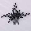 Teyglen Simple Full Rhinestone Hair Comb - Crystal Bride Wedding Hair Comb - Luxurious Black Crystal Bridal Side Comb - Vintage Headpiece for Women Bride Girl view 1