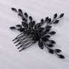 Teyglen Simple Full Rhinestone Hair Comb - Crystal Bride Wedding Hair Comb - Luxurious Black Crystal Bridal Side Comb - Vintage Headpiece for Women Bride Girl view 2
