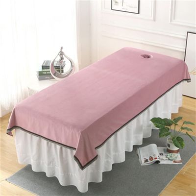 Massage Table Cover Sheet with Face Hole Massage Sheet Cover Solid Color Beauty Salon Spa Sheet Beauty Couch Cover for Massage Tables Bed Treatment-A 31x79inch(80x200cm)