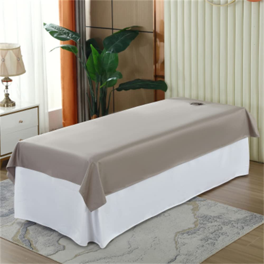 Darley Washable SPA Massage Couch Cover with Face Hole Massage Sheet Cover Beauty Massage SPA Couch Cover Massage Table Cover Sheet Salon Bed Sheet for Massage Bed-C 31x79inch(80x200cm)