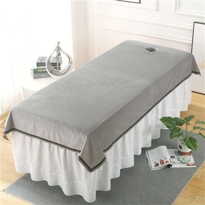 Massage Table Cover Sheet with Face Hole Massage Sheet Cover Solid Color Beauty Salon Spa Sheet Beauty Couch Cover for Massage Tables Bed Treatment-E 31x79inch(80x200cm)