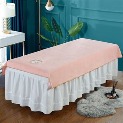 Darley Soft Beauty Bed Sheet Cover with Face Hole Beauty Massage SPA Couch Cover Solid Color Bed Sheet Cover Massage Table Cover Sheet Salon Couch Sheet for Massage Bed-C 31x79inch(80x200cm)