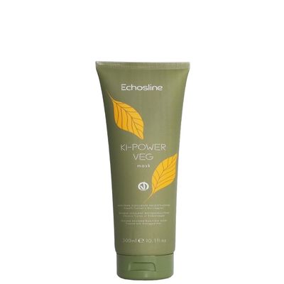 Echosline KIPower VEG Reconstruction Mask for Damaged Hair - 1000 ml. / 33.8 fl.oz.& - 300 ml. / 10.1 fl.oz. (Mask for Damaged Hair 11.83 fl.oz.)