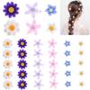 30 Pcs Mini Flower Hair Clips Daisy Hair Accessory Purple Blue White Flower Daisy Hair Clip Beach Wedding Small Flower Clips Bride Bridesmaid Hairpins Hair Barrettes Hair Pins for Women Girls Party view 1