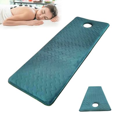 Professional Massage Table Mattress Pad Square Head Spa Massage Bed Topper with Face Breathing Hole Warm Plush Massage Table Mattress Protector Massage Table Covers,Green,60x180cm 3cm