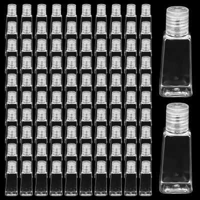 SOUJAP 100 PCS 30ml /1oz Empty Bottles with Flip Caps, Plastic Flip Cap Bottles, Clear Travel Refillable Containers for Water, Lotions, Shower Gel