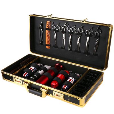 Barber Carrying Case, Beauty Barber Salon Tool Kits Storage, Portable Travel Carry Case Hairdresser for Hair Stylist Groomer, Barber Travel Organizer Tool Box Shears Clippers Trimmers Case Lock