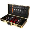 Barber Carrying Case, Beauty Barber Salon Tool Kits Storage, Portable Travel Carry Case Hairdresser for Hair Stylist Groomer, Barber Travel Organizer Tool Box Shears Clippers Trimmers Case Lock view 1