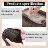 MY-LADY 150% Density Human Hair Toppers With Bangs For Women 10 Inch Dark Brown Silk Base Clip in Toppers Top Hair Pieces for Thinning Hair Hair Loss view 3
