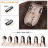 MY-LADY 150% Density Human Hair Toppers With Bangs For Women 10 Inch Dark Brown Silk Base Clip in Toppers Top Hair Pieces for Thinning Hair Hair Loss view 4
