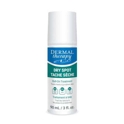 Dermal Therapy Dry Spot Treatment Roll-On with 25% Urea & 6% AHAs  Hydration & Gentle Exfoliation for Extremely Dry Skin on Heels, Feet, Elbows & More  Fragrance-Free, Hands-Free Application