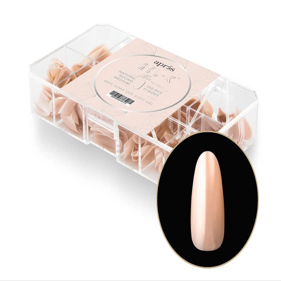 Apres Gel-X Neutrals Alex - Box of Tips 150pcs (Natural Round Medium)